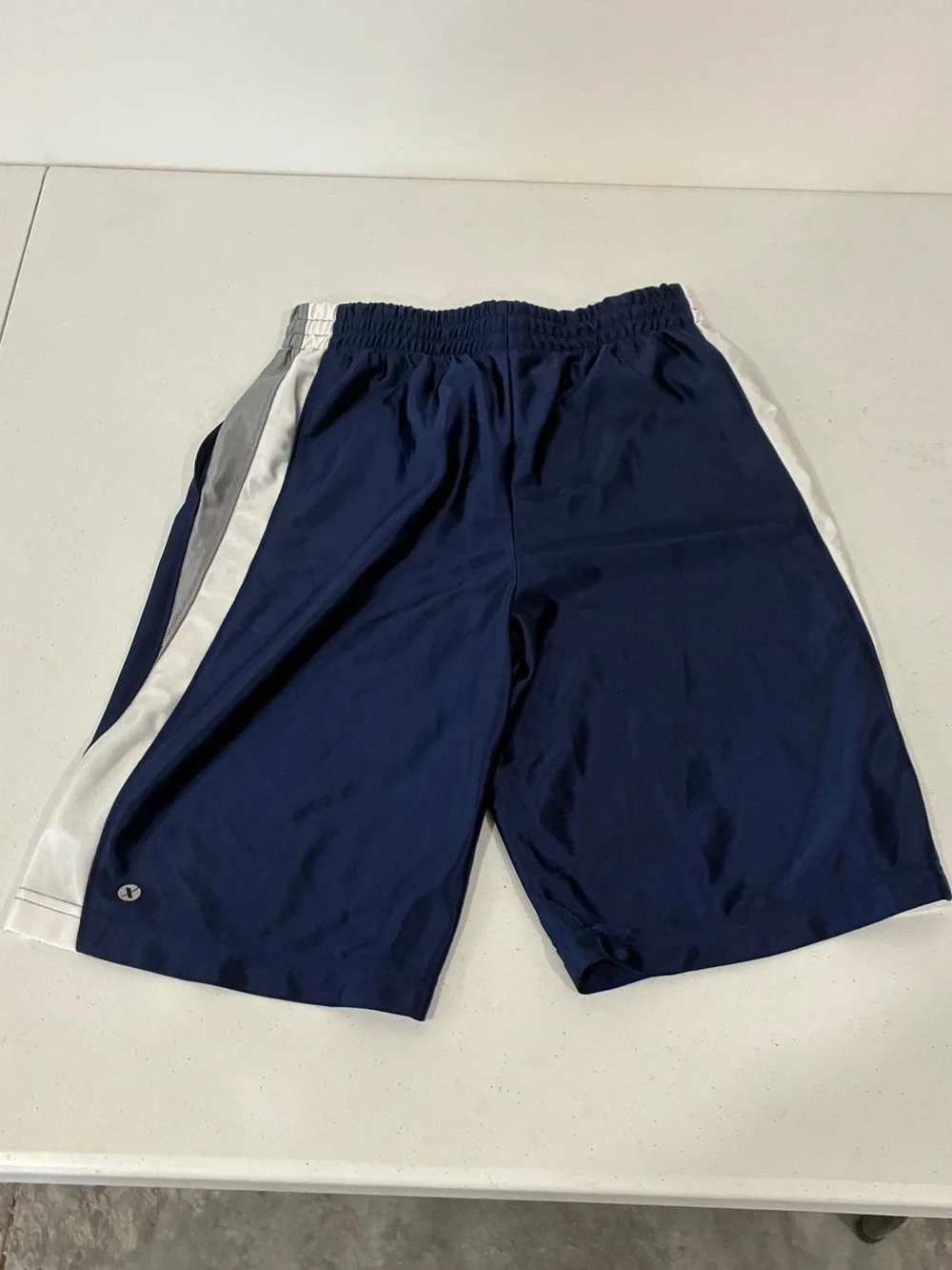Boys Xersion Navy Blue & Gray Athletic Basketball Shorts | Size M (10/12)